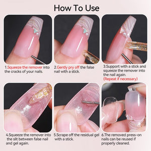 Remover For Solid Tips Gel 15ml Base & Top Coat UR SUGAR