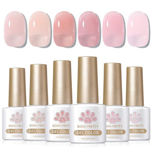 6 Colors Jelly Gel Polish Set 7ml Gel Nail Polish BORN PRETTY J11 Daydream-Hue