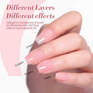6 Colors Jelly Gel J12 Pink Lava 7ml Gel Nail Polish BORN PRETTY