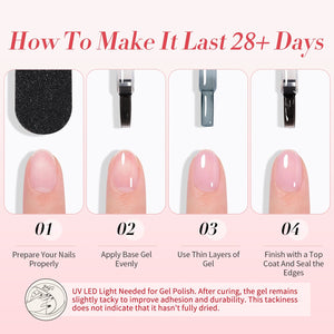 6 Colors Jelly Gel J12 Pink Lava 7ml Gel Nail Polish BORN PRETTY