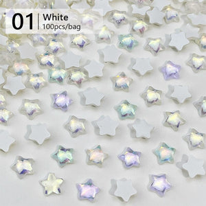 100pcs Star Plastic Nail Art Decorations Clearance No Brand 01