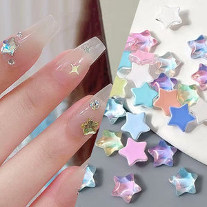 100pcs Star Plastic Nail Art Decorations Clearance No Brand