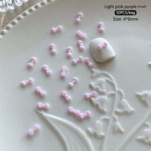 50pcs Bowknot Plastic Nail Art Decorations Nail Decoration No Brand 13