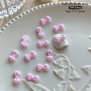 50pcs Bowknot Plastic Nail Art Decorations Nail Decoration No Brand 15