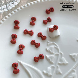 50pcs Bowknot Plastic Nail Art Decorations Nail Decoration No Brand 21