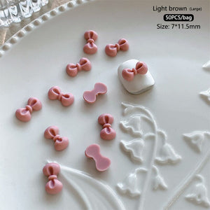 50pcs Bowknot Plastic Nail Art Decorations Nail Decoration No Brand 27