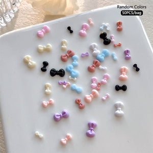 50pcs Bowknot Plastic Nail Art Decorations Nail Decoration No Brand 31