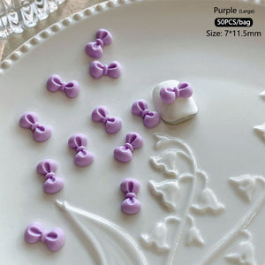 50pcs Bowknot Plastic Nail Art Decorations Nail Decoration No Brand 09