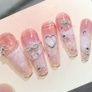 10pcs Bowknot Alloy Rhinestone Nail Decoration #02 Nail Art No Brand