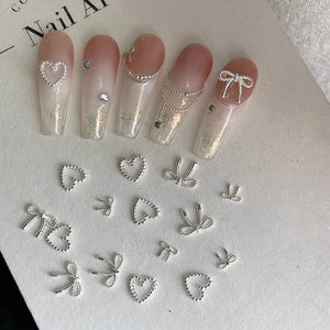 10pcs Bowknot Alloy Rhinestone Nail Decoration #02 Nail Art No Brand