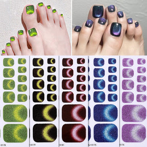 22 Tips Toenail Cat Magnetic Full Cover Nail Stickers ZXJ Series Clearance No Brand