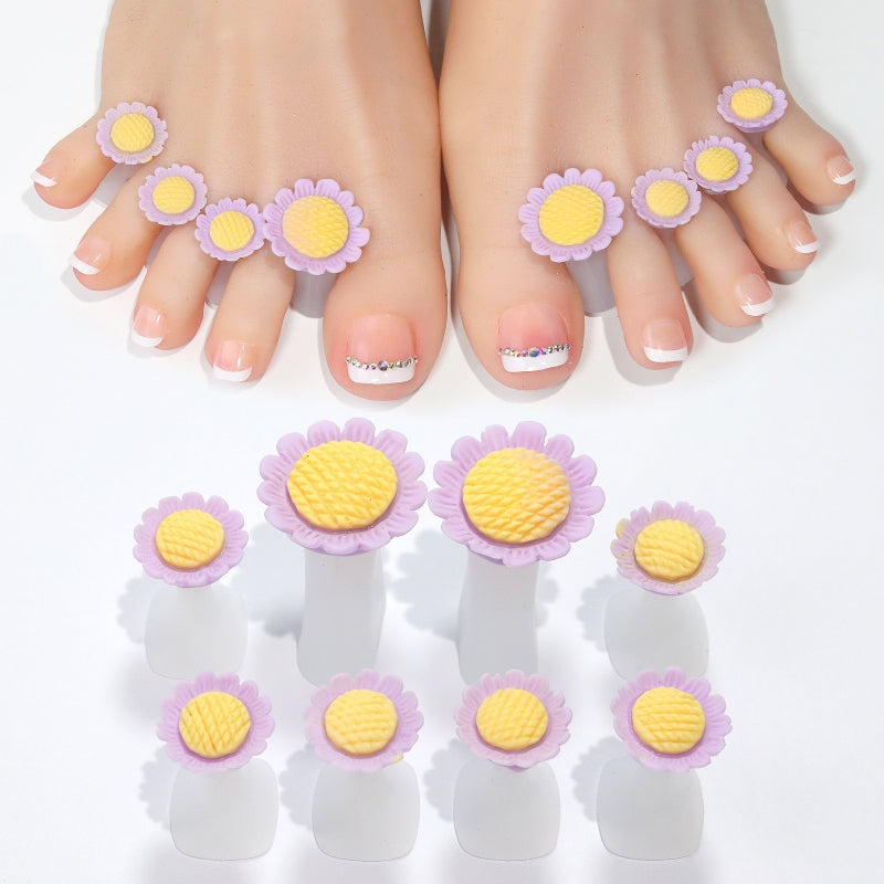 8pcs Silicone Toe Separators #07