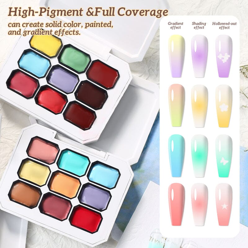 9 Colors Pat Painting Gel Gel Nail Polish No Brand