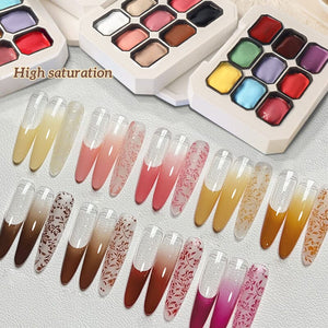 9 Colors Pat Painting Gel Gel Nail Polish No Brand