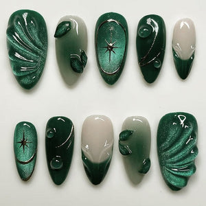 24pcs W1970 Almond Press on Nails Nail Tips No Brand