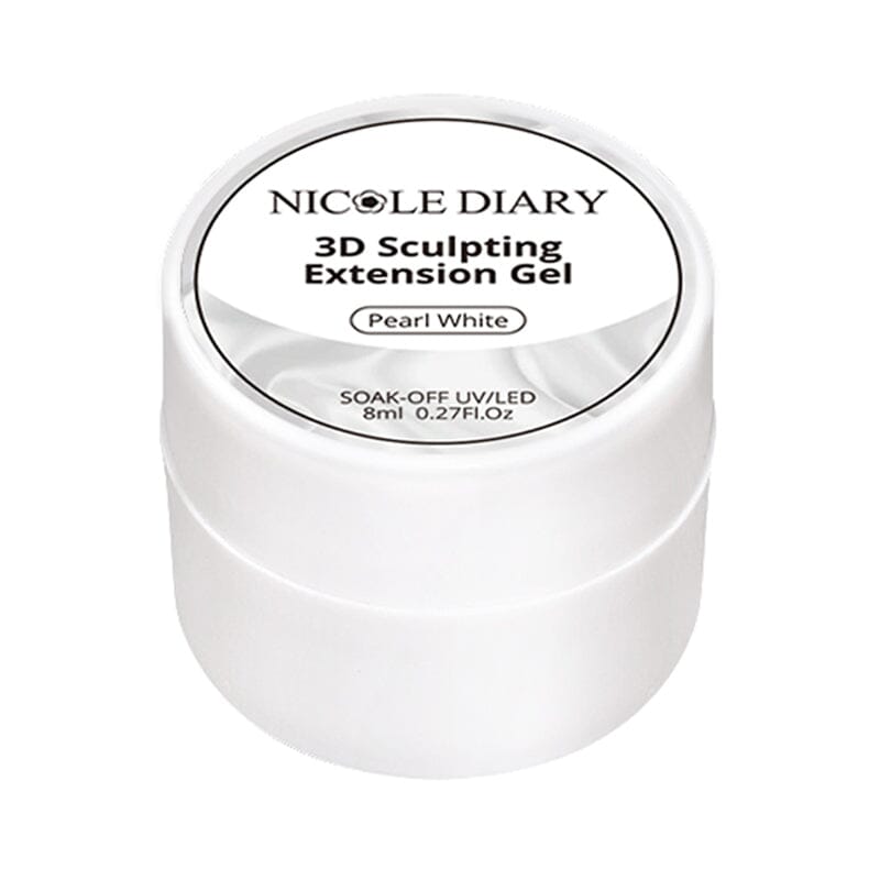Pearl White 3D Sculpting Extension Gel 8ml Extension Nail Gel NICOLE DIARY
