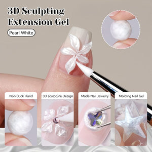 Pearl White 3D Sculpting Extension Gel 8ml Extension Nail Gel NICOLE DIARY