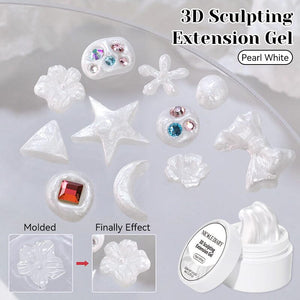 Pearl White 3D Sculpting Extension Gel 8ml Extension Nail Gel NICOLE DIARY