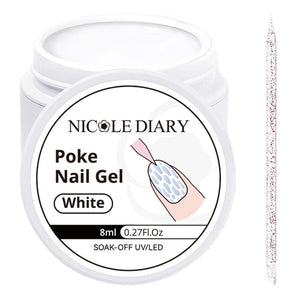 Poke Nail Gel White 8ml Gel Nail Polish NICOLE DIARY