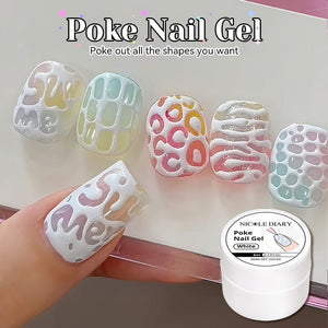 Poke Nail Gel Black 8ml Gel Nail Polish NICOLE DIARY