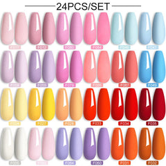 24pcs Nail Gel Set 7ml Gel Nail Polish LILYCUTE Set 04