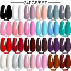 24pcs Nail Gel Set 7ml Gel Nail Polish LILYCUTE Set 05