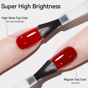 2 Bottles Base Top Coat Set 15ml Base & Top Coat UR SUGAR