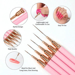 5pcs Liner Nail Brush Set Tools & Accessories No Brand