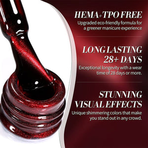 TPO & HEMA Free Glass Bead Cat Magnetic Gel MY153 Wishing Apple 10ml Gel Nail Polish BORN PRETTY