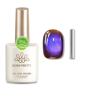 HEMA/TPO FREE Colored Cat Magnetic Gel MY124 Grape Iced 15ml Gel Nail Polish BORN PRETTY