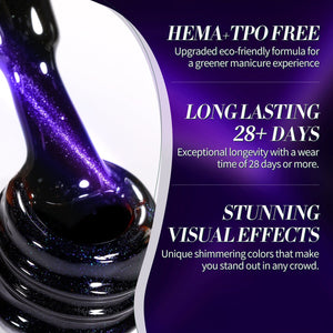 HEMA/TPO FREE Colored Cat Magnetic Gel MY124 Grape Iced 15ml Gel Nail Polish BORN PRETTY