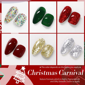 6 Bottles Nail Polish Christmas Carnival 6ml Nail Polish BORN PRETTY