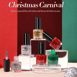 6 Bottles Nail Polish Christmas Carnival 6ml Nail Polish BORN PRETTY