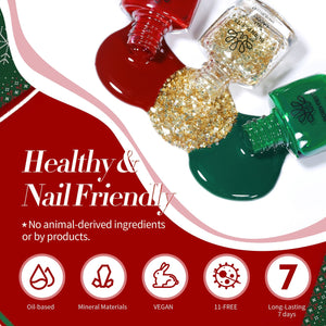 6 Bottles Nail Polish Christmas Carnival 6ml Nail Polish BORN PRETTY