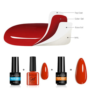 2 Bottles Base Top Coat Set 8ml Base & Top Coat LILYCUTE