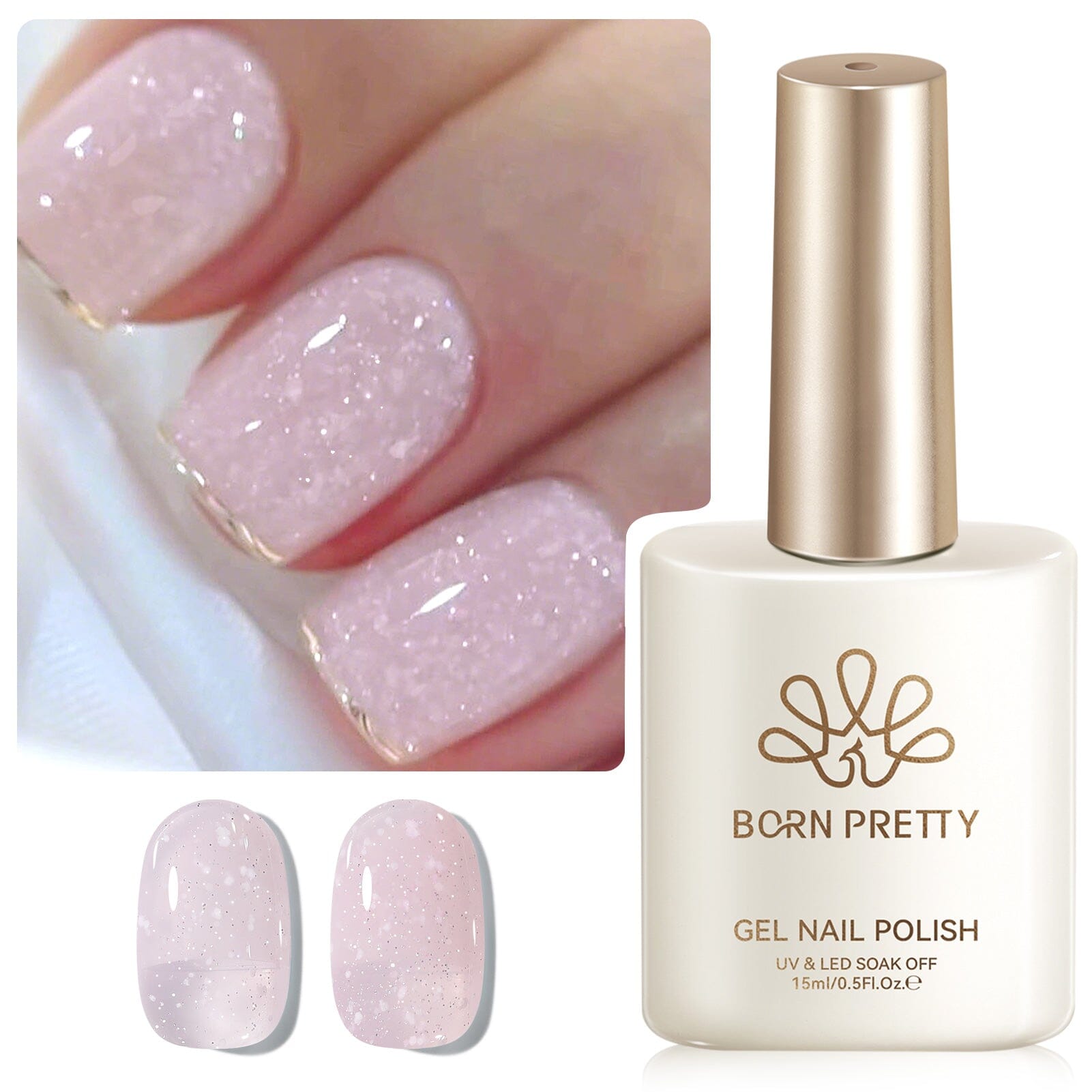 Jelly Gel Polish TS20 Blossom Flurry 15ml HEMA/TPO FREE Gel Nail Polish BORN PRETTY
