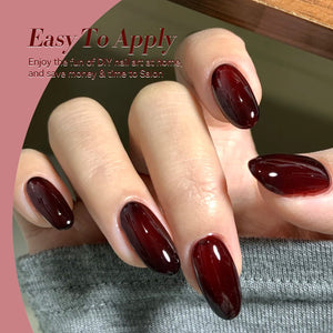 Jelly Gel Polish TS24 Scarlet Heat 15ml HEMA/TPO FREE Gel Nail Polish BORN PRETTY