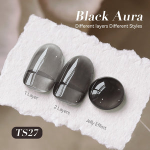 Jelly Gel Polish TS27 Black Aura 15ml HEMA/TPO FREE Gel Nail Polish BORN PRETTY