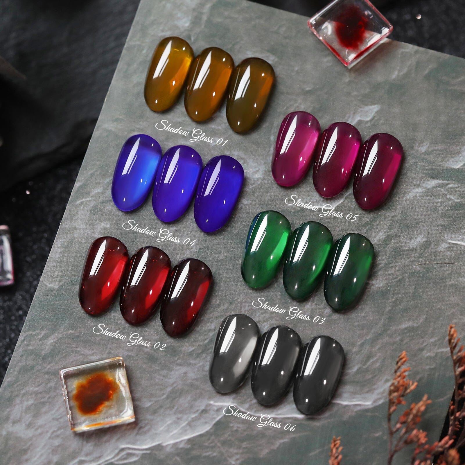 6 Colors Jelly Gel J23 Shadow Glass 7ml Gel Nail Polish BORN PRETTY