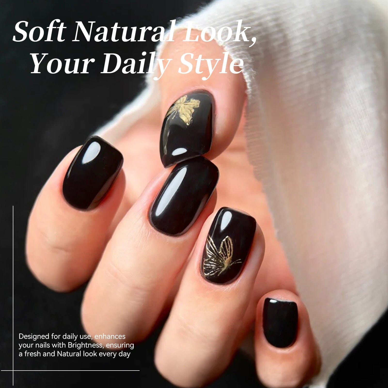 Color Nail Gel SJ01 Pure Black 15ml HEMA/TPO FREE Gel Nail Polish BORN PRETTY