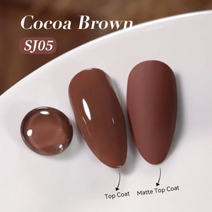Color Nail Gel SJ05 Cocoa Brown 15ml HEMA/TPO FREE Gel Nail Polish BORN PRETTY