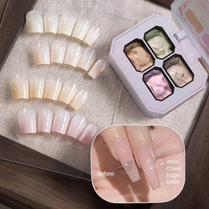 4 Colors 4 in 1 Pat Painting Gel Peach Tulle Gel Nail Polish UR SUGAR