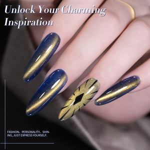 HEMA/TPO FREE Golden Shimmer Cat Magnetic Gel MY231 Sunset Gaze 15ml Gel Nail Polish BORN PRETTY