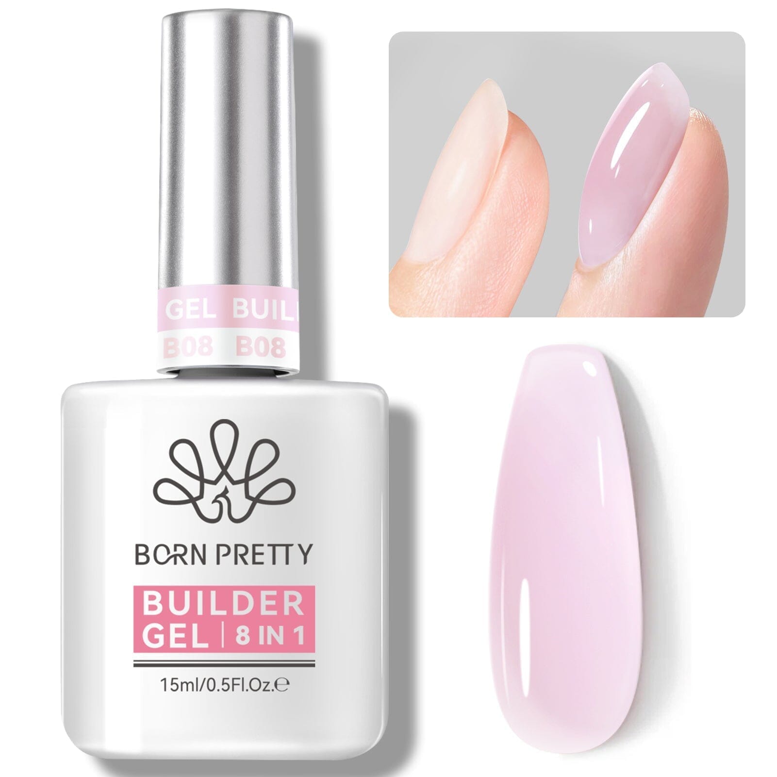 8 in 1 Builder Gel B08 15ml Gel Nail Polish BORN PRETTY