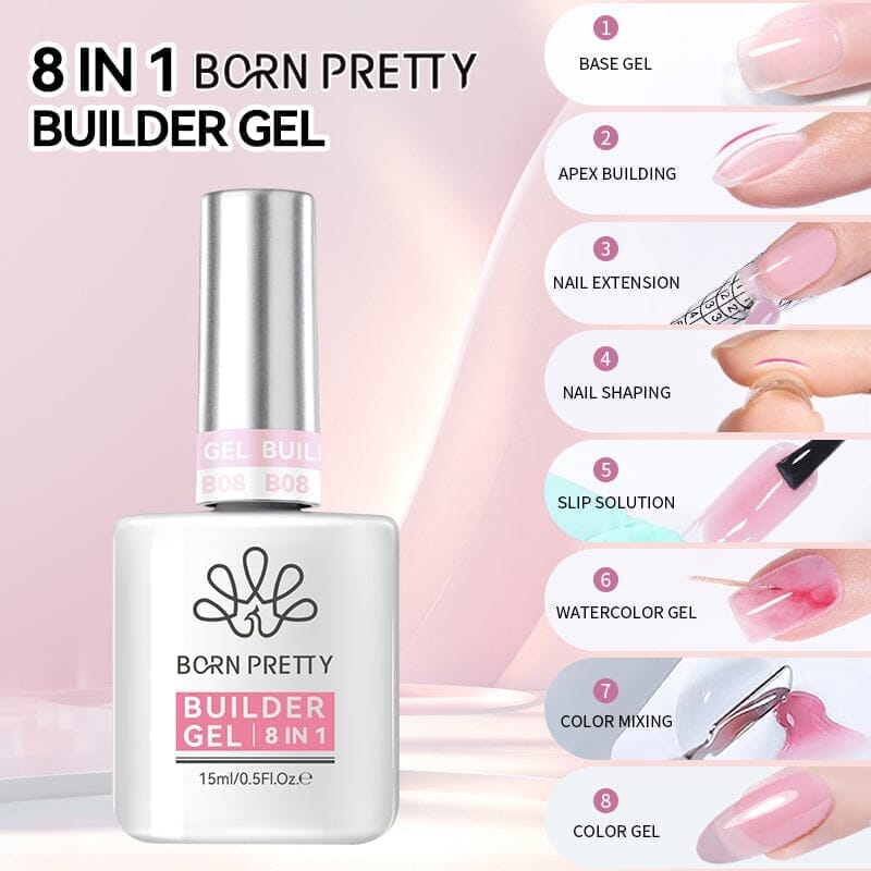 8 in 1 Builder Gel 15ml Gel Nail Polish BORN PRETTY