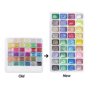 36 Colors Pearlescent Solid Watercolor Paint Nail Art No Brand