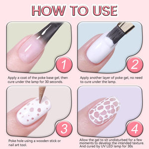 Poke Nail Gel White 8ml Gel Nail Polish LILYCUTE