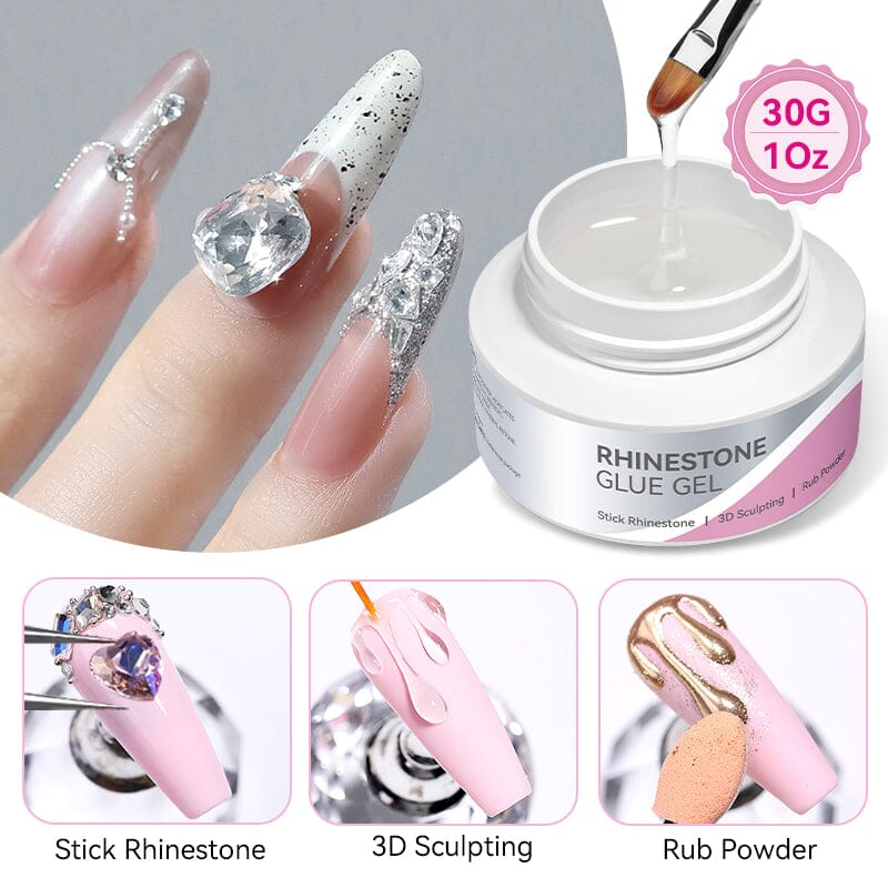 Super Strong Rhinestone Glue Gel 30g Gel Nail Polish BORN PRETTY