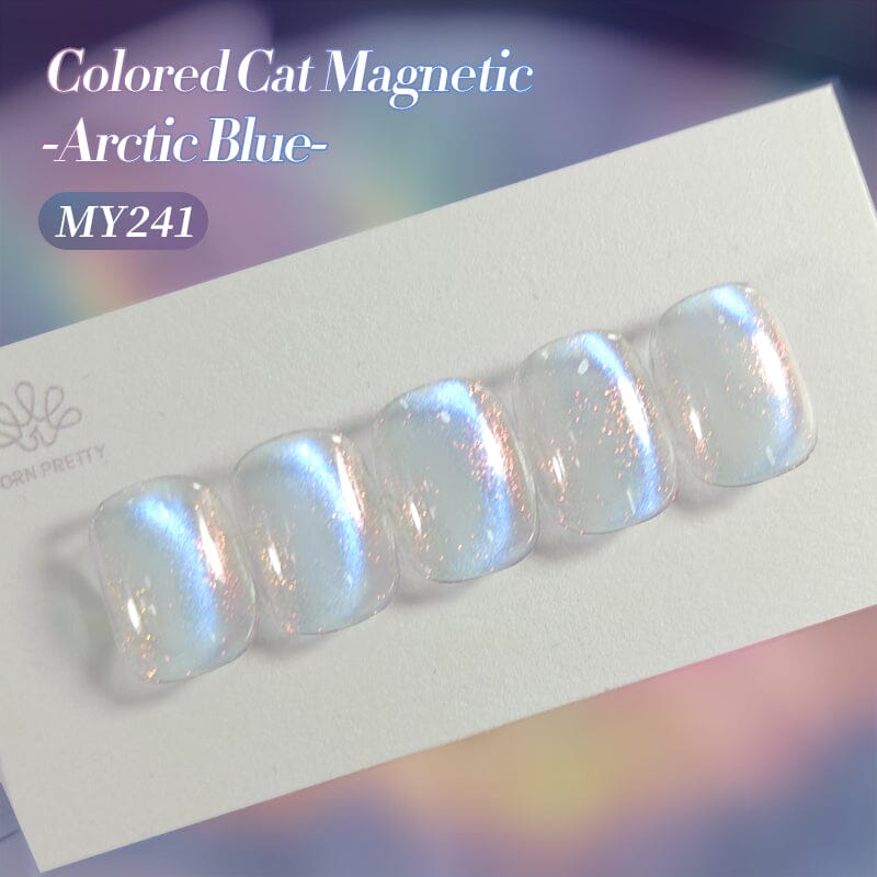 Colored Cat Magnetic Gel MY241 Arctic Blue 10ml HEMA/TPO FREE Gel Nail Polish BORN PRETTY