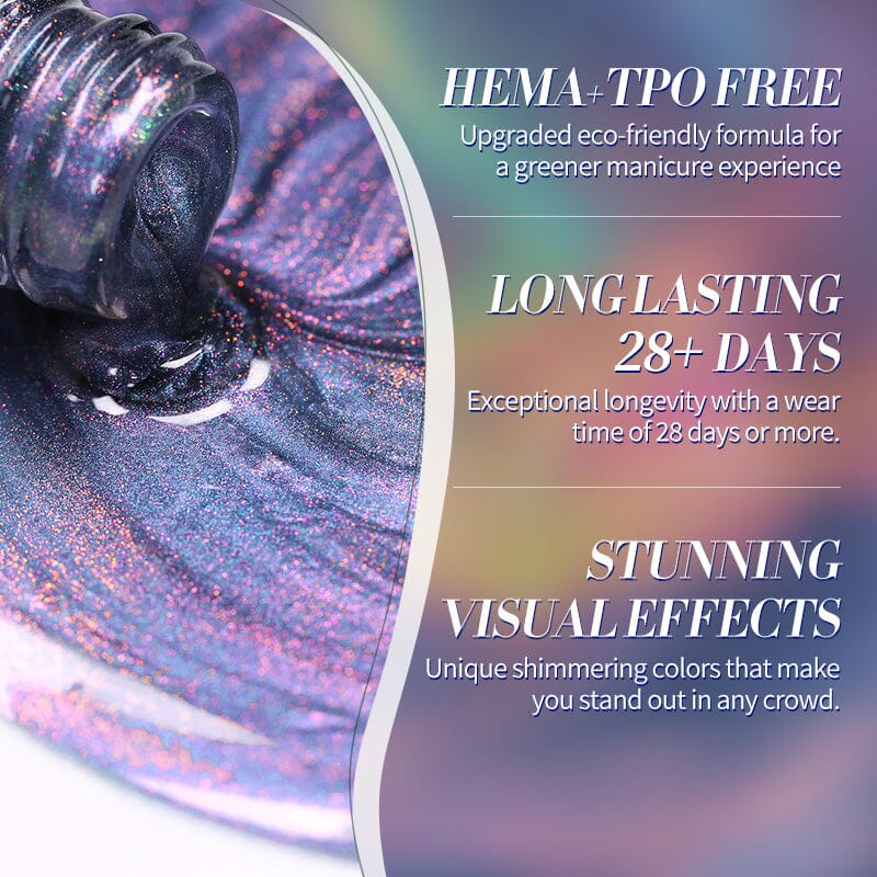 Colored Cat Magnetic Gel MY241 Arctic Blue 10ml HEMA/TPO FREE Gel Nail Polish BORN PRETTY